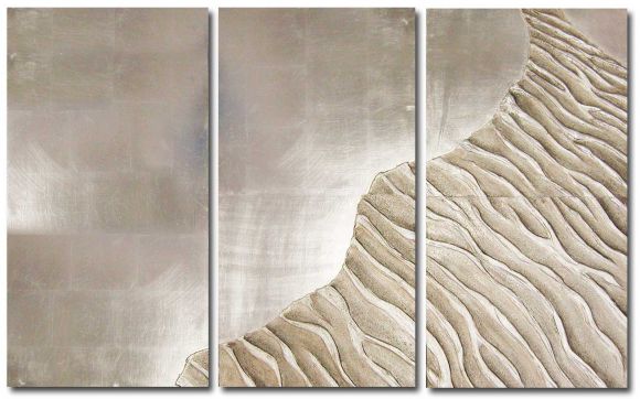 Seashore handmade and leafed textured panel