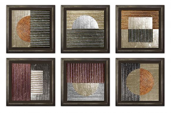 Circles & Squares in deluxe handmade frames