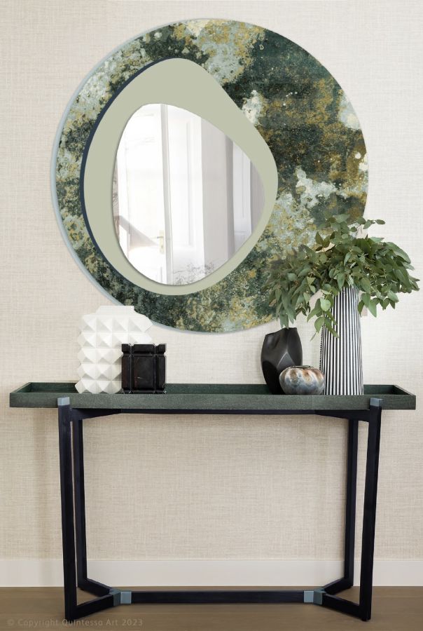 Glate Mirrors with Hand-painted Glass