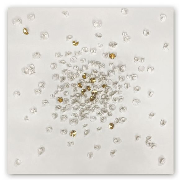 Petilo 01 Handmade porcelain artwork on a panel