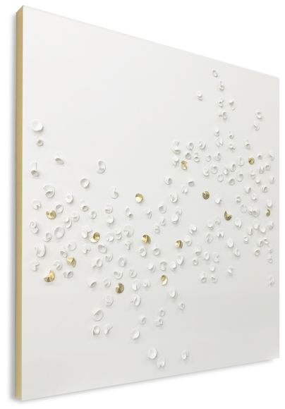 Petilo 01 Handmade porcelain artwork on a panel