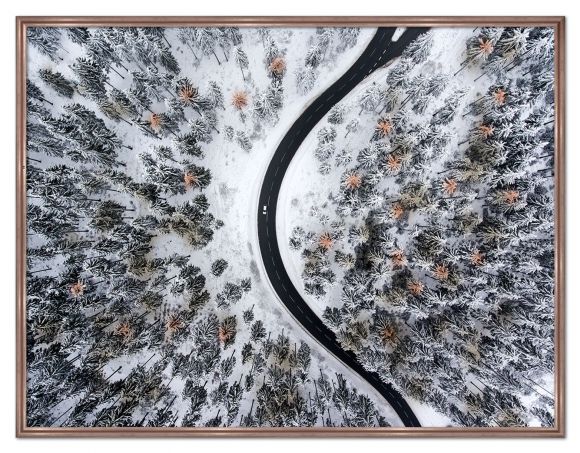 Winter Trees photography in a standard factory frame.