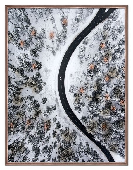 Winter Trees photography in a standard factory frame.