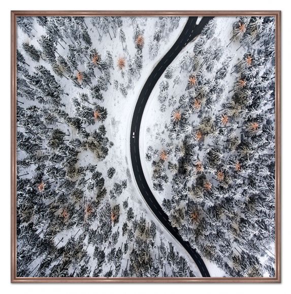 Winter Trees photography in a standard factory frame.