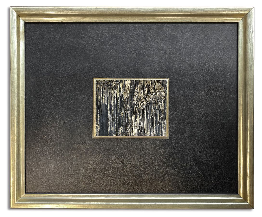 Kopos handmade textured leafed art in a standard factory frame