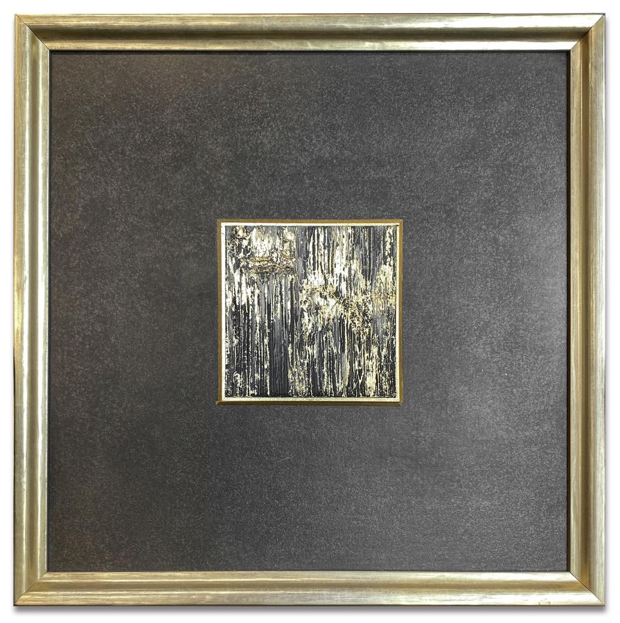 Kopos handmade textured leafed art in a standard factory frame