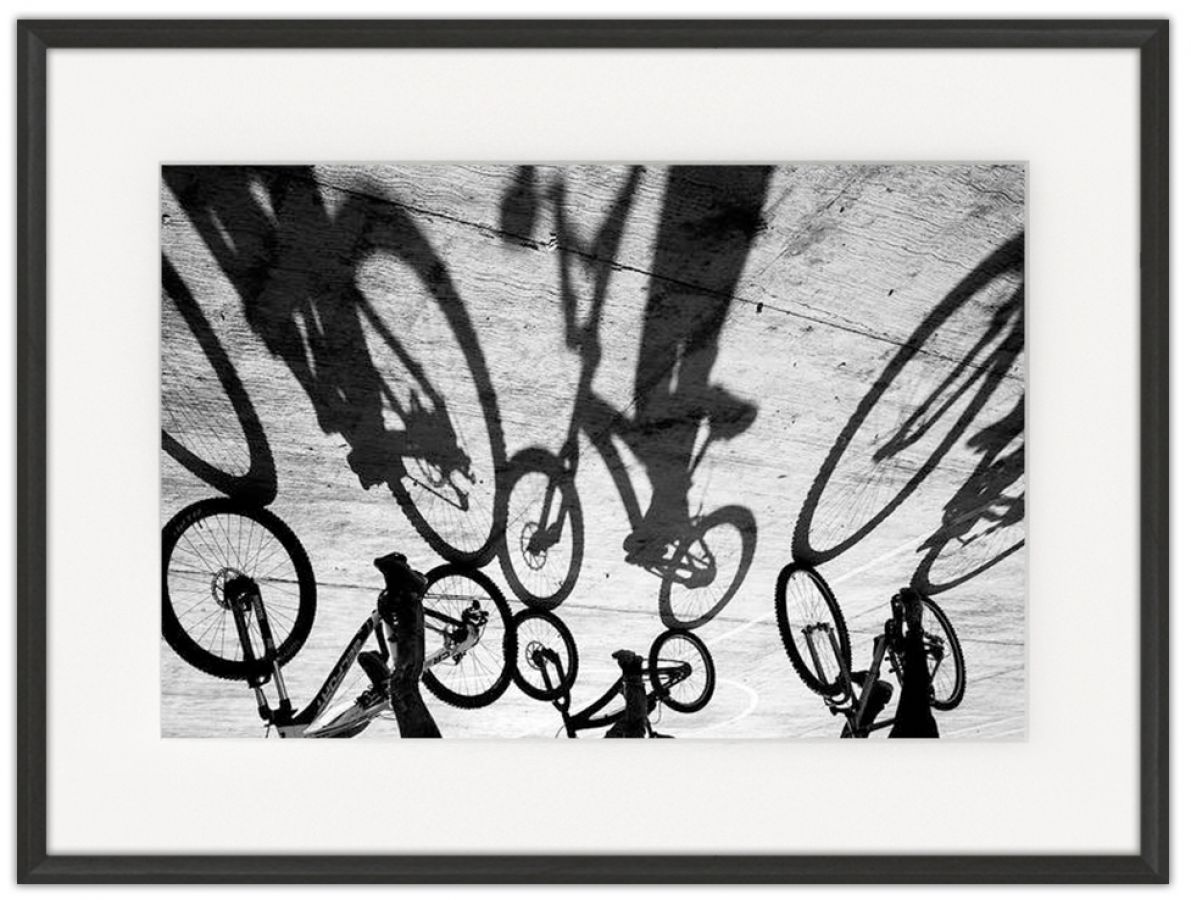 Cycling Shadows 01: Photographic print in a standard factory frame