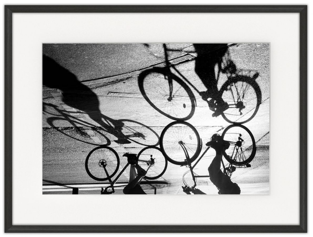 Cycling Shadows 02: Photographic print in a standard factory frame