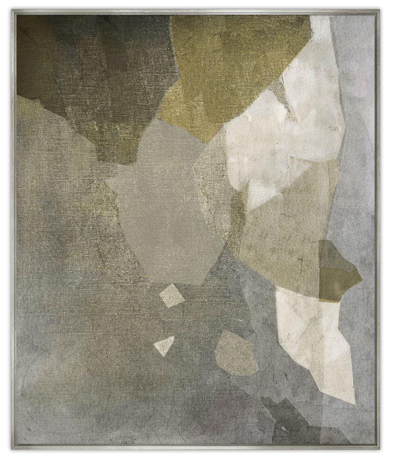 Mineral in hand-finished "L" shaped frame