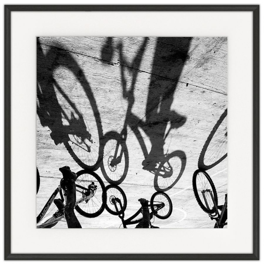 Cycling Shadows 01: Photographic print in a standard factory frame