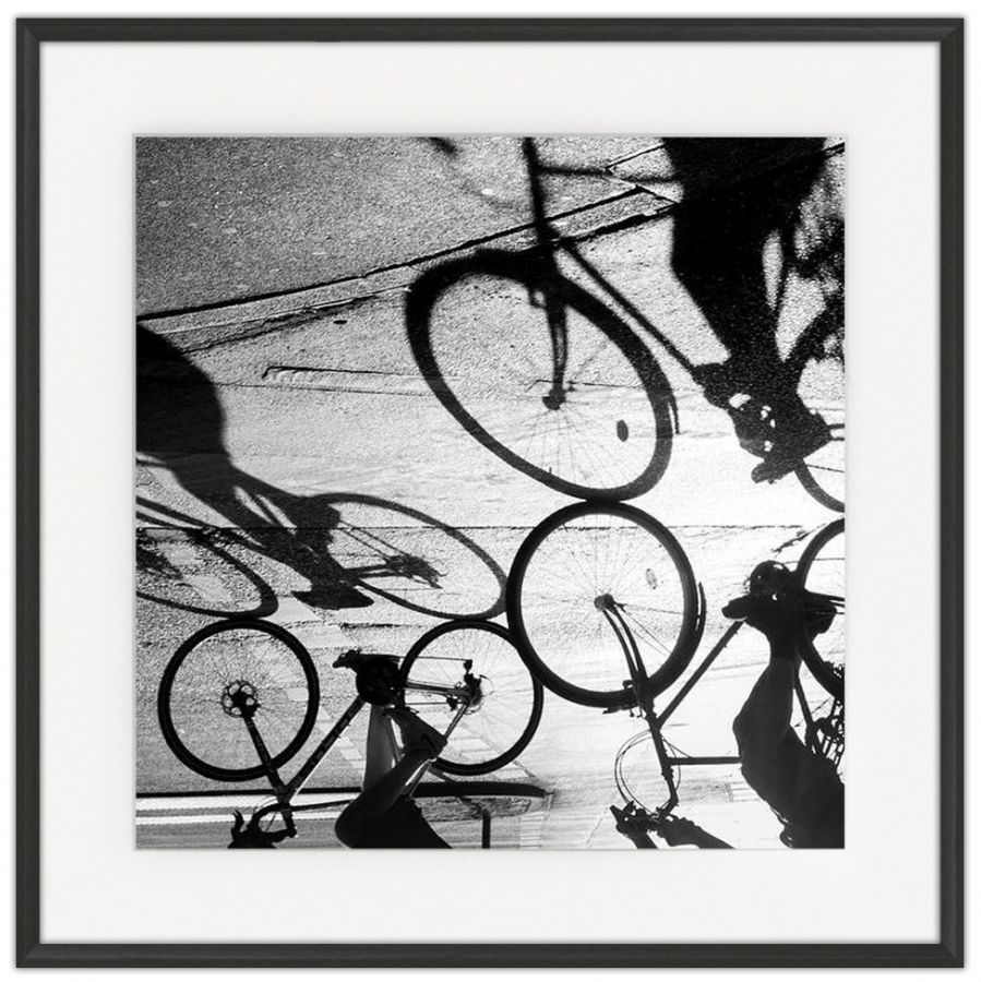 Cycling Shadows 02: Photographic print in a standard factory frame